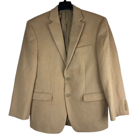 Lauren Ralph Lauren Camel Hair Sport Coat Blazer Jacket Tan Men's 40R 40 Regular - Picture 14 of 15